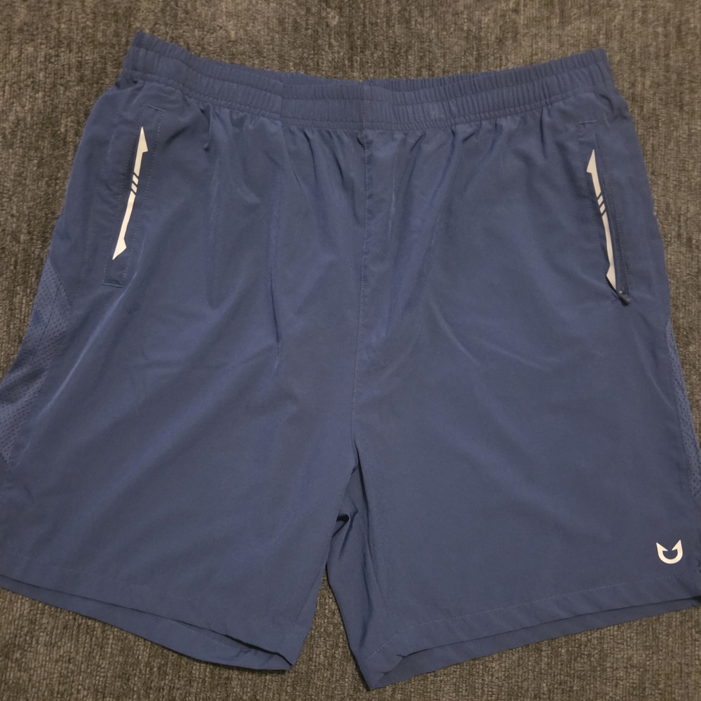 Men's Northyard Athletic Shorts in Dark Blue with Reflective Trim. Size 2XL
